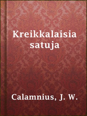 cover image of Kreikkalaisia satuja